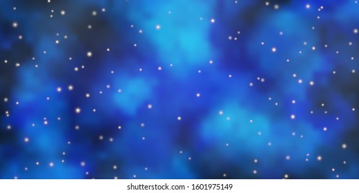 Light BLUE vector background with colorful stars. Modern geometric abstract illustration with stars. Design for your business promotion.