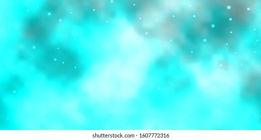 Light BLUE vector background with colorful stars. Colorful illustration with abstract gradient stars. Pattern for new year ad, booklets.