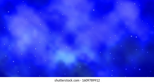 Light BLUE vector background with colorful stars. Blur decorative design in simple style with stars. Pattern for wrapping gifts.