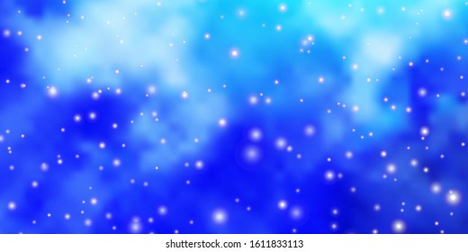 Light BLUE vector background with colorful stars. Colorful illustration with abstract gradient stars. Theme for cell phones.