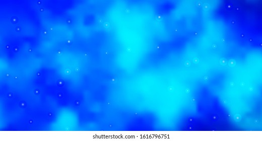 Light BLUE vector background with colorful stars. Modern geometric abstract illustration with stars. Design for your business promotion.