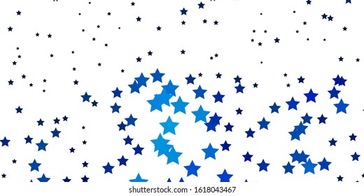 Light BLUE vector background with colorful stars. Colorful illustration with abstract gradient stars. Pattern for websites, landing pages.