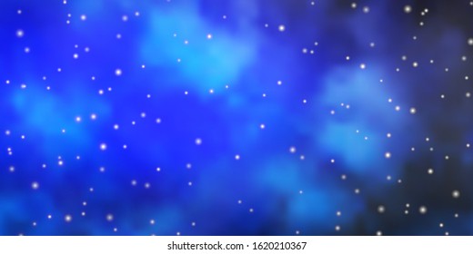 Light BLUE vector background with colorful stars. Colorful illustration with abstract gradient stars. Best design for your ad, poster, banner.