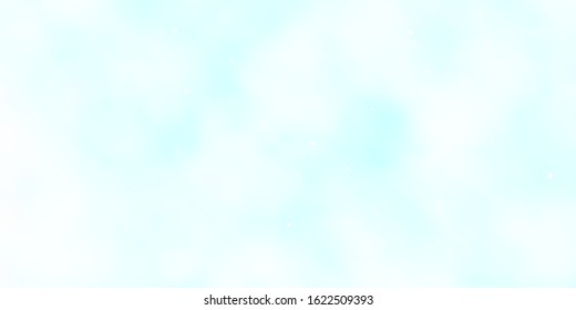 Light BLUE vector background with colorful stars. Blur decorative design in simple style with stars. Pattern for wrapping gifts.