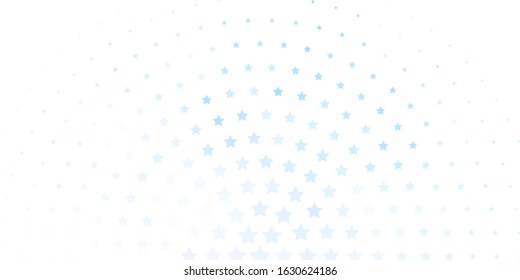 Light BLUE vector background with colorful stars. Modern geometric abstract illustration with stars. Theme for cell phones.