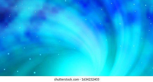 Light BLUE vector background with colorful stars. Blur decorative design in simple style with stars. Pattern for websites, landing pages.
