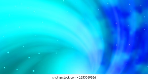 Light BLUE vector background with colorful stars. Blur decorative design in simple style with stars. Pattern for websites, landing pages.