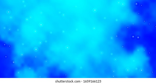 Light BLUE vector background with colorful stars. Colorful illustration in abstract style with gradient stars. Design for your business promotion.