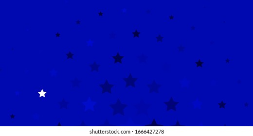 Light BLUE vector background with colorful stars. Decorative illustration with stars on abstract template. Design for your business promotion.
