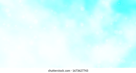 Light BLUE vector background with colorful stars. Blur decorative design in simple style with stars. Design for your business promotion.