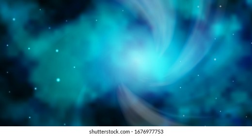 Light BLUE vector background with colorful stars. Colorful illustration in abstract style with gradient stars. Pattern for new year ad, booklets.