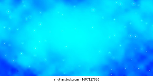 Fondo vectorial AZUL claro con estrellas coloridas. Ilustración colorida con estrellas abstractas de gradiente. Diseño para su promoción empresarial.