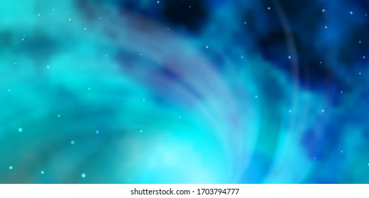 Light BLUE vector background with colorful stars. Decorative illustration with stars on abstract template. Best design for your ad, poster, banner.