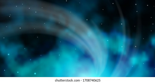 Light BLUE vector background with colorful stars. Colorful illustration in abstract style with gradient stars. Pattern for new year ad, booklets.