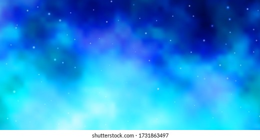 Light BLUE vector background with colorful stars. Shining colorful illustration with small and big stars. Pattern for wrapping gifts.
