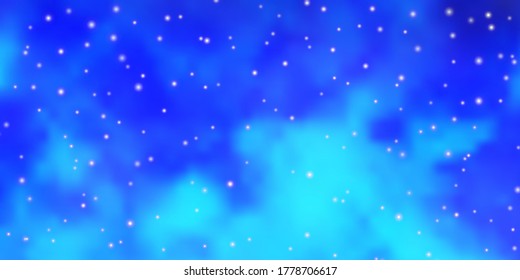 Light BLUE vector background with colorful stars. Colorful illustration with abstract gradient stars. Pattern for wrapping gifts.
