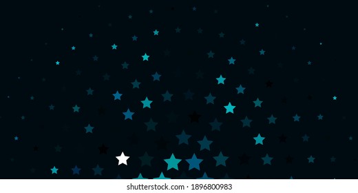 Light BLUE vector background with colorful stars. Decorative illustration with stars on abstract template. Design for your business promotion.