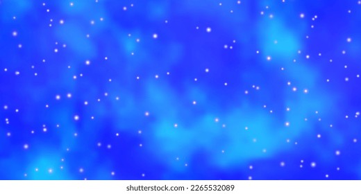 Fondo vectorial AZUL claro con estrellas coloridas. Ilustración decorativa con estrellas en plantilla abstracta. Patrón para envolver regalos.
