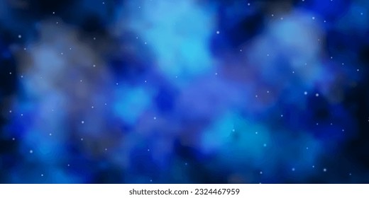 Fondo vectorial AZUL claro con estrellas coloridas. Diseño decorativo desdibujado en un estilo sencillo con estrellas. Tema para teléfonos celulares.