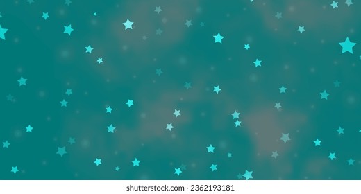Light BLUE vector background with colorful stars. Decorative illustration with stars on abstract template. Best design for your ad, poster, banner.