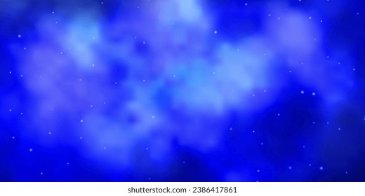 Light BLUE vector background with colorful stars. Colorful illustration in abstract style with gradient stars. Pattern for new year ad, booklets.