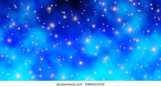 Light BLUE vector background with colorful stars. Modern geometric abstract illustration with stars. Theme for cell phones.