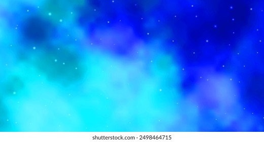 Light BLUE vector background with colorful stars. Colorful illustration with abstract gradient stars. Design for your business promotion.