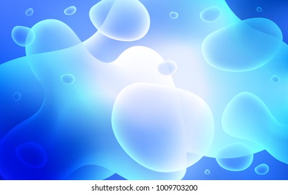 Light BLUE vector background with curved circles. Modern gradient abstract illustration with bandy lines. Memphis style for your business design.