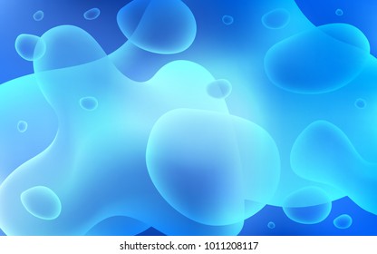 Light BLUE vector background with curved circles.