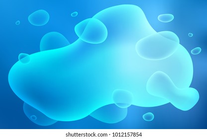 Light BLUE vector background with curved circles. Modern gradient abstract illustration with bandy lines. Brand-new design for your ads, poster, banner.