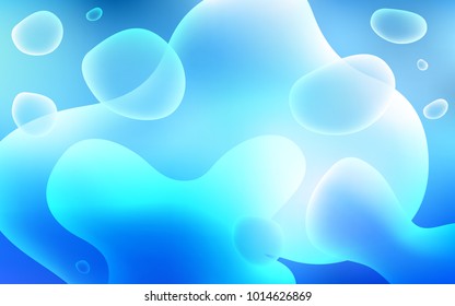 Light BLUE vector background with curved circles. Shining illustration, which consist of blurred lines, circles. Pattern for your business design.