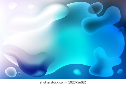 Light BLUE vector background with curved circles. Modern gradient abstract illustration with bandy lines. Brand-new design for your ads, poster, banner.