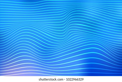 Light BLUE vector background with curved ribbons. Brand-new colored illustration in blurry style with gradient. Brand-new style for your business design.