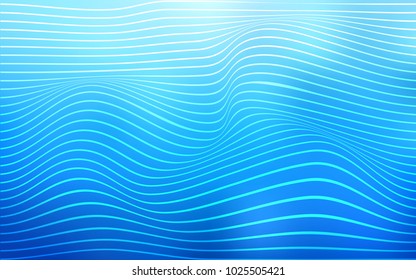 Light BLUE vector background with curved ribbons. Creative geometric illustration in Origami style with gradient. A new texture for your  ad, booklets, leaflets.