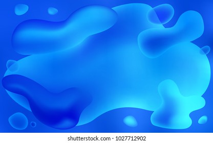 Light BLUE vector background with curved circles. An elegant bright illustration with gradient. A completely new memphis design for your business.