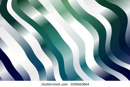 Light BLUE vector background with curved circles. Modern gradient abstract illustration with bandy lines. New composition for your brand book.