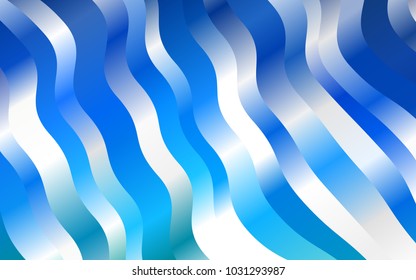 Light BLUE vector background with curved circles. A completely new color illustration in marble style. The best blurred design for your business.