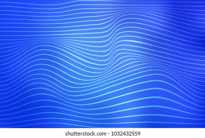 Light BLUE vector background with curved lines. Brand-new colored illustration in blurry style with gradient. The best blurred design for your business.