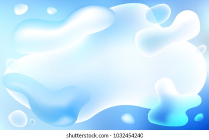 Light BLUE vector background with curved circles. A completely new color illustration in memphis style. New composition for your brand book.
