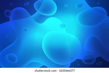 Light BLUE vector background with curved circles. Modern gradient abstract illustration with bandy lines. A completely new template for your business design.