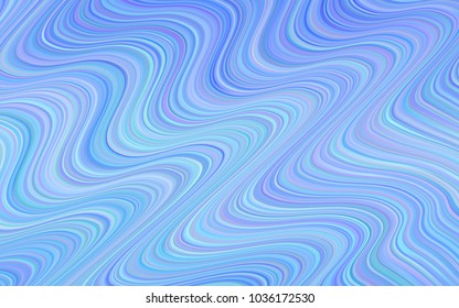 Light BLUE vector background with curved circles. Brand-new colored illustration in marble style with gradient. A completely new memphis design for your business.