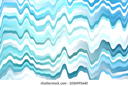 Light BLUE vector background with curved circles. A sample with blurred bubble shapes. Marble style for your business design.