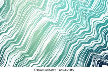 Light BLUE vector background with curved circles. Glitter abstract illustration with wry lines. The template for cell phone backgrounds.