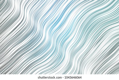 Light BLUE vector background with curved circles. A vague circumflex abstract illustration with gradient. Textured wave pattern for backgrounds.
