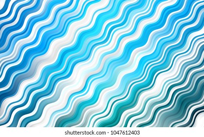 Light BLUE vector background with curved circles. A completely new color illustration in marble style. Pattern for your business design.