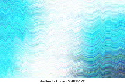 Light BLUE vector background with curved circles. A vague circumflex abstract illustration with gradient. Marble design for your web site.