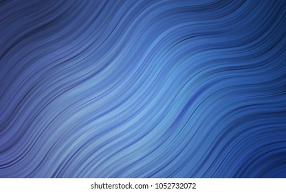 Light BLUE vector background with curved circles. Modern gradient abstract illustration with bandy lines. Marble design for your web site.
