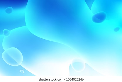 Light BLUE vector background with curved circles. An elegant bright illustration with gradient. A new texture for your  ad, booklets, leaflets.