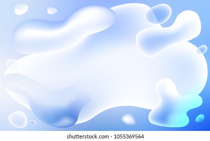 Light BLUE vector background with curved circles. A completely new color illustration in memphis style. A new texture for your  ad, booklets, leaflets.