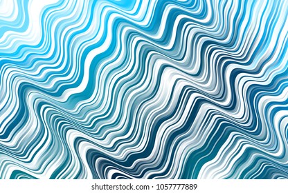 Light BLUE vector background with curved circles. Shining crooked illustration in marble style. Textured wave pattern for backgrounds.
